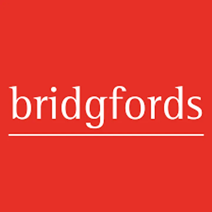 A red square logo for letting agent Bridgfords