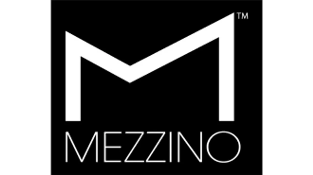 The logo for Mezzino student accommodation, with their name and a stylised M in white on a black background