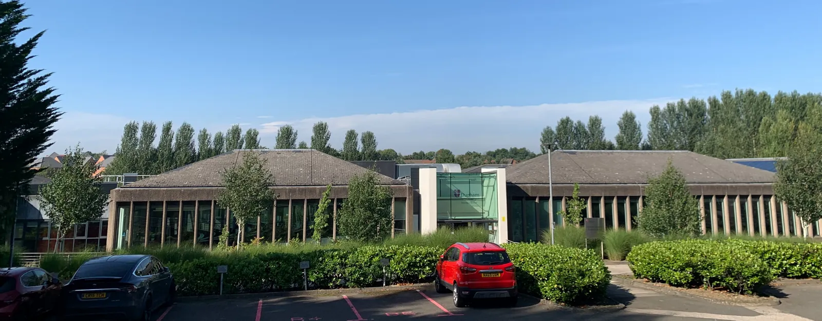 Business School front reception door