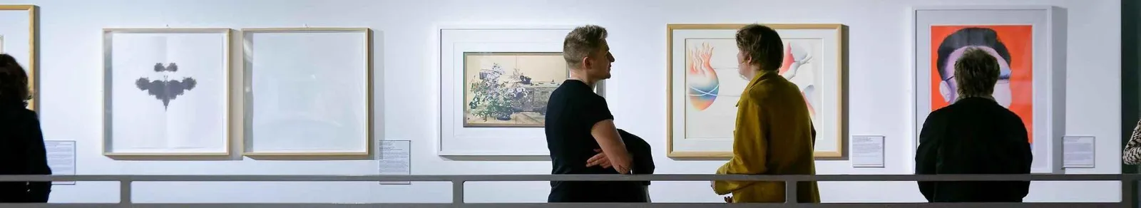 Group of people at an exhibition