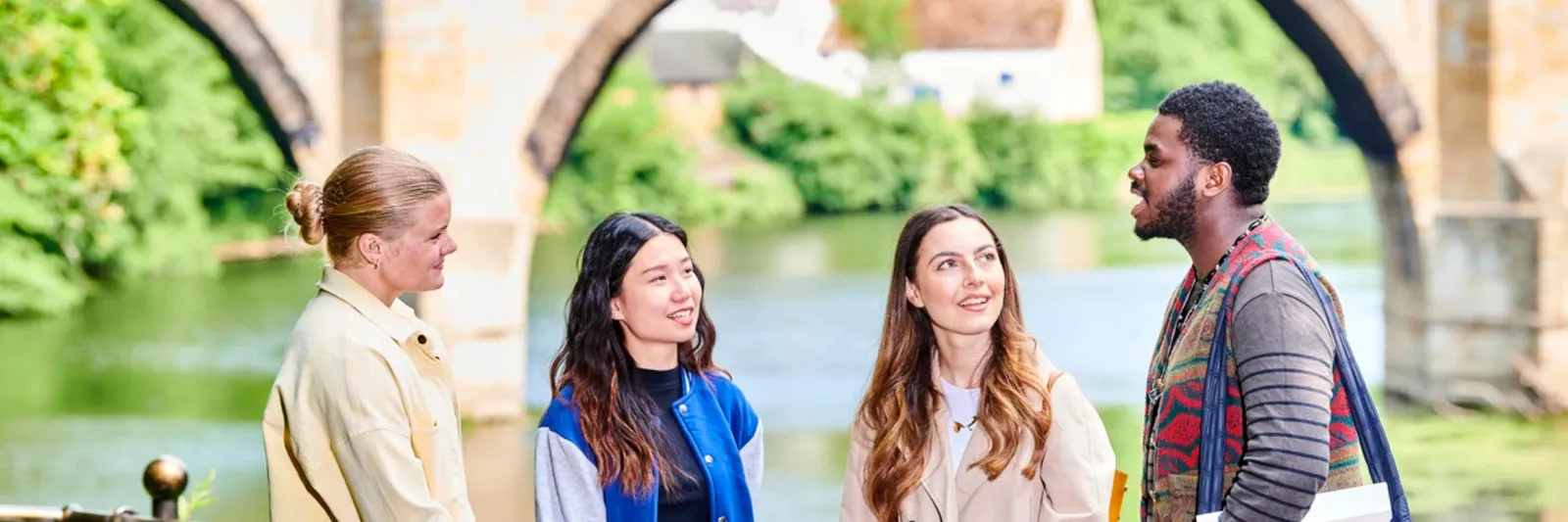 A group of students chatting