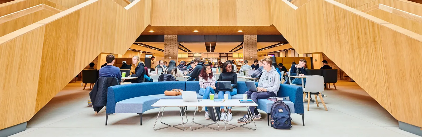 Group of students sat in the TLC