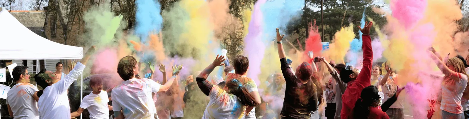 Group of young people at a Holi Festival