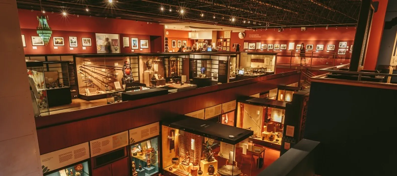 A panoramic view of the library collections