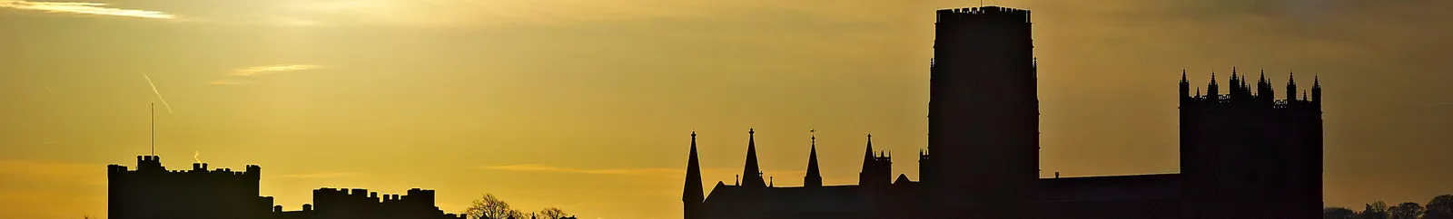 Durham City skyline at sunset