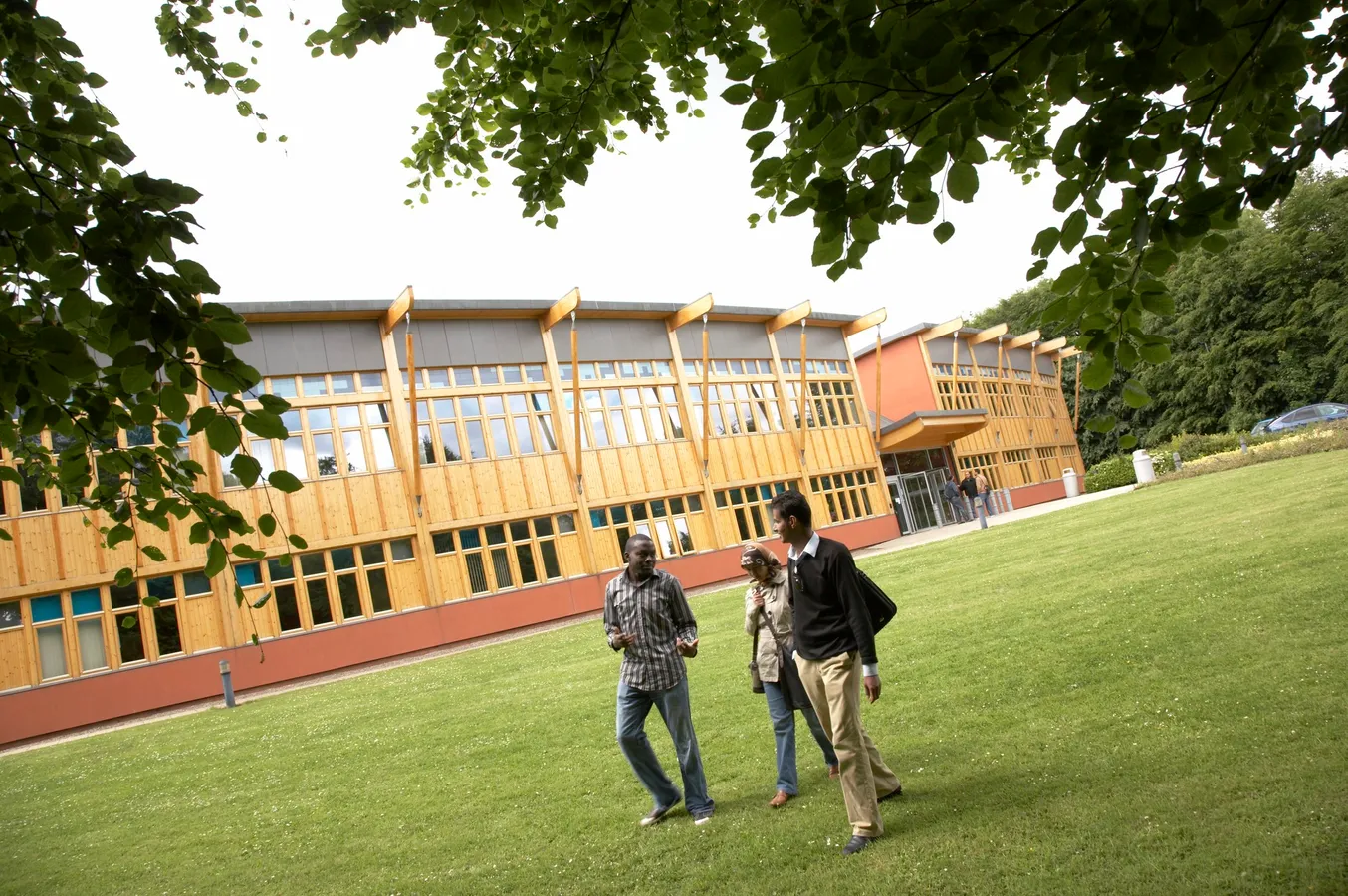 External Al-Qasimi Building with students