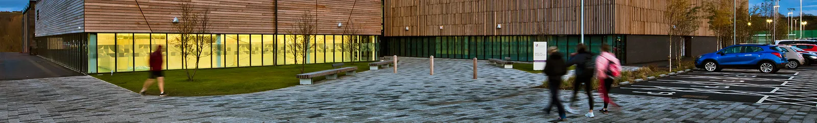 Maiden Castle exterior at dusk