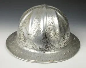 Decorated safety helmet, 1959-2014