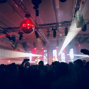 Show in the theatre with spotlights