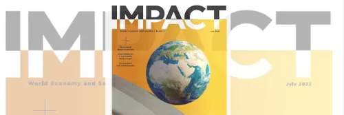 Cover of IMPACT magazine Issue 11 feature the world on a knife edge