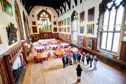 A Castle Tour in the Great Hall of Durham Castle.
