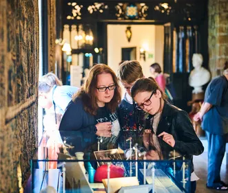 Visitors exploring the Tunstall Gallery
