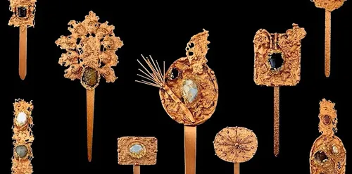 Korean brooches made by artist Seeun Kim
