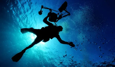 Diver underwater