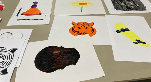 Image of artwork made by children in workshop