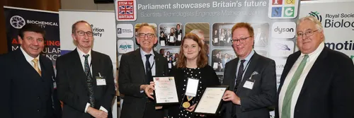 Anna Weatherburn receives her gold STEM for Britain award