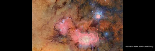 NSF-DOE Rubin Trifid and Lagoon nebulas 25k pixels wide