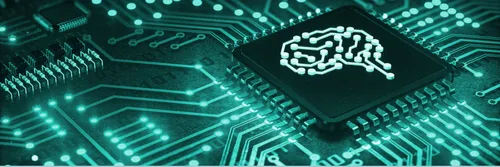 Computer generated image of a computer circuit board