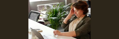 A person having chronic migraine