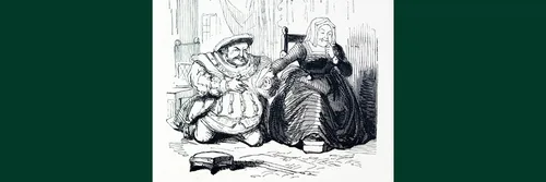 Henry and Katherine Parr. Illustration by John Leech (1817-1864)