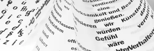 German words on a page