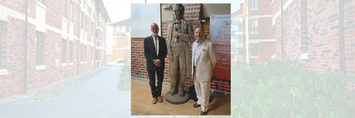 George Stephenson Statue unveiled by Jeremy Cook PVC for Colleges and Student Experience