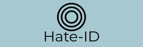 The logo for the Hate ID app features three circles and the words Hate ID underneath