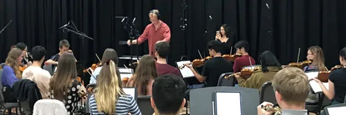 Image showing recording session with student musicians