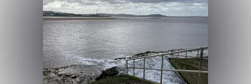 The wide Mersey Estuary in north west England