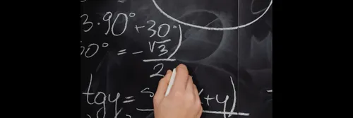 Picture of mathematical equation on a blackboard