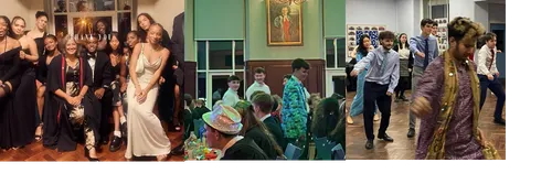 students at college community events