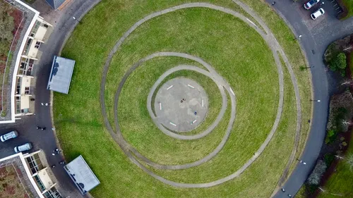 Aerial view of the mound at Josephine butler college