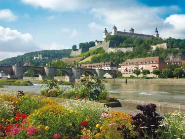 an image of a castle and river in Wuerzburg