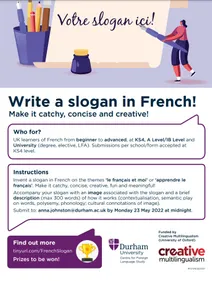 Information on writing French Slogan
