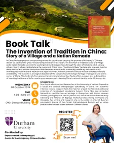 Book Talk - The Invention of Tradition in China: Story of a Village and a Nation Remade