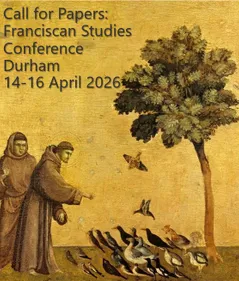 Painting of Francis of Assisi feeding birds