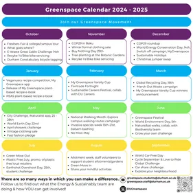 Calendar of Events 2024 - 2025