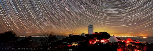 The Dark Energy Spectroscopic Instrument is mounted on the U.S. National Science Foundation’s Nicholas U. Mayall 4-meter Telescope at Kitt Peak National Observatory—a program of NSF NOIRLab—in Arizona