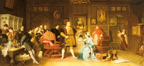 Henry VIII and other members of the court