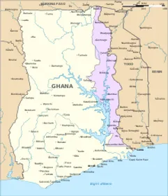 Ghana Togo Map