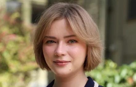 A smiling woman