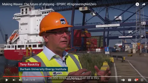 Image of Tony Roskilly DEI in EPSRC film Making Waves the Future of Shipping