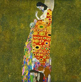 An image of an artwork called Hope II by Gustav Klimt