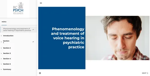Screenshot of RCPsych Module homepage