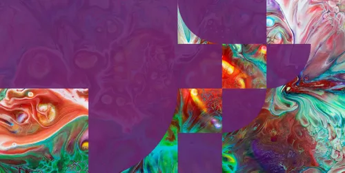 Purple and orange artwork