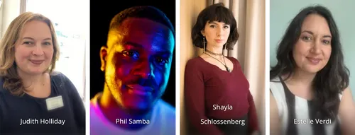 Four profile photographs of the researchers, each looking into the camera.