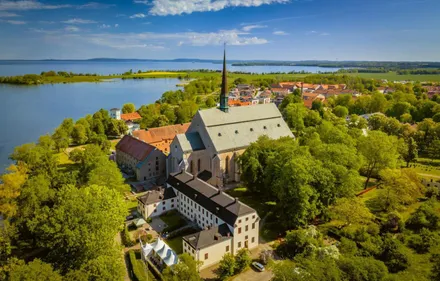 An ariel view of Vadstena in Sweden