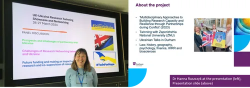Photo of Dr Hanna Ruszczyk, picture from PowerPoint slide