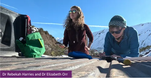 Dr Rebeka Harries and Dr Elizabeth Orr in Chile
