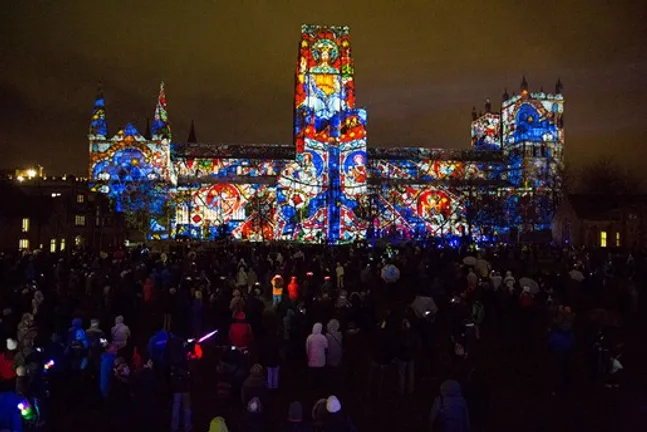 Light Projection on Durham Cathedral